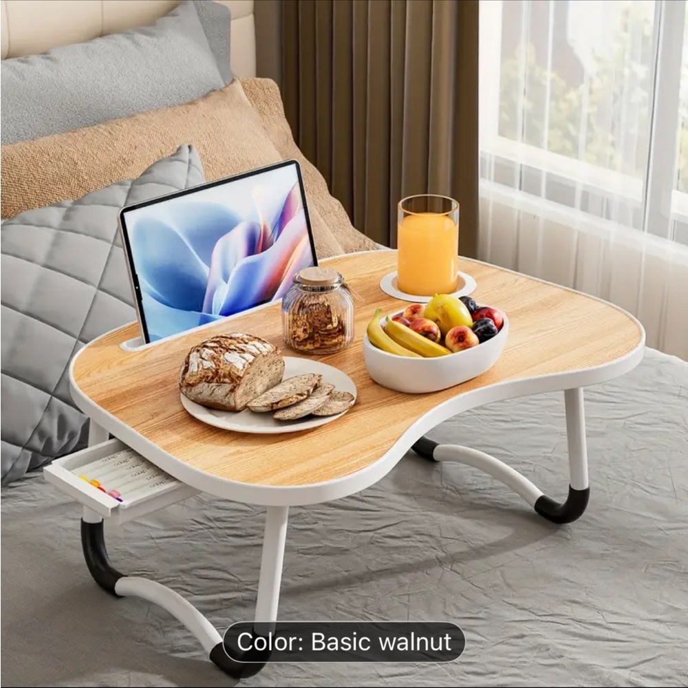 Portable Wooden Bed Tray Table